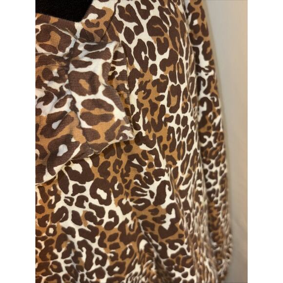 Lilly Pulitzer Jansen V- Neck Sweatshirt Chocolate My Favorite Spot Print! 💕 - Picture 5 of 9